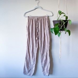 striped boho pants